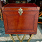 Vintage Style Leather Campaign Portable Drinks Picnic Bar On Stand incl Extras