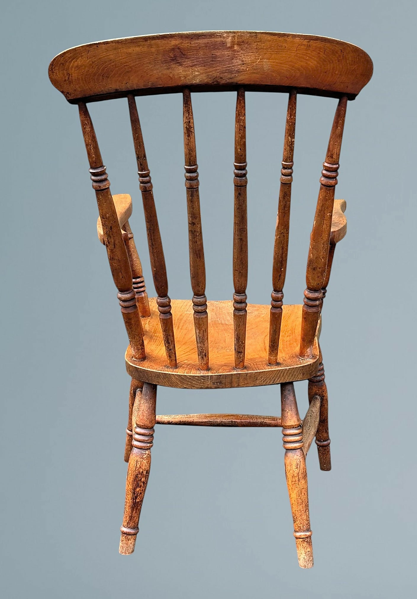 Antique English Windsor Armchair Stamped WMW