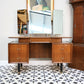G Plan Librenza Tola Black Dressing Table 1950s with Triple Mirrors