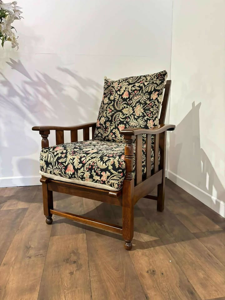 Vintage Oak Reclining Armchair