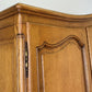 Wardrobe Vintage French Louis XVI Style Oak Three Door Carved Armoire LOT 6492