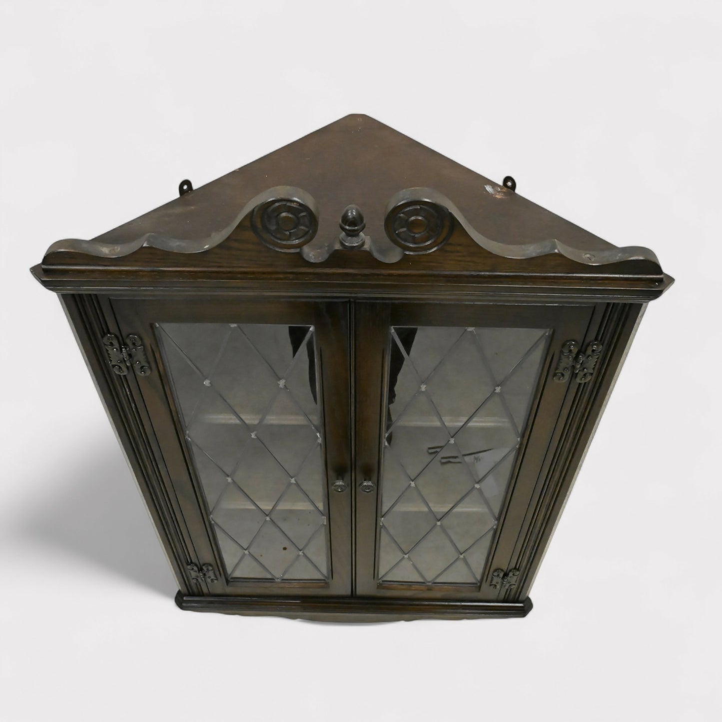 Old Charm Hanging Corner Display Cabinet Leaded Glass Model 1914 FREE Delivery. SBR10680/0907E