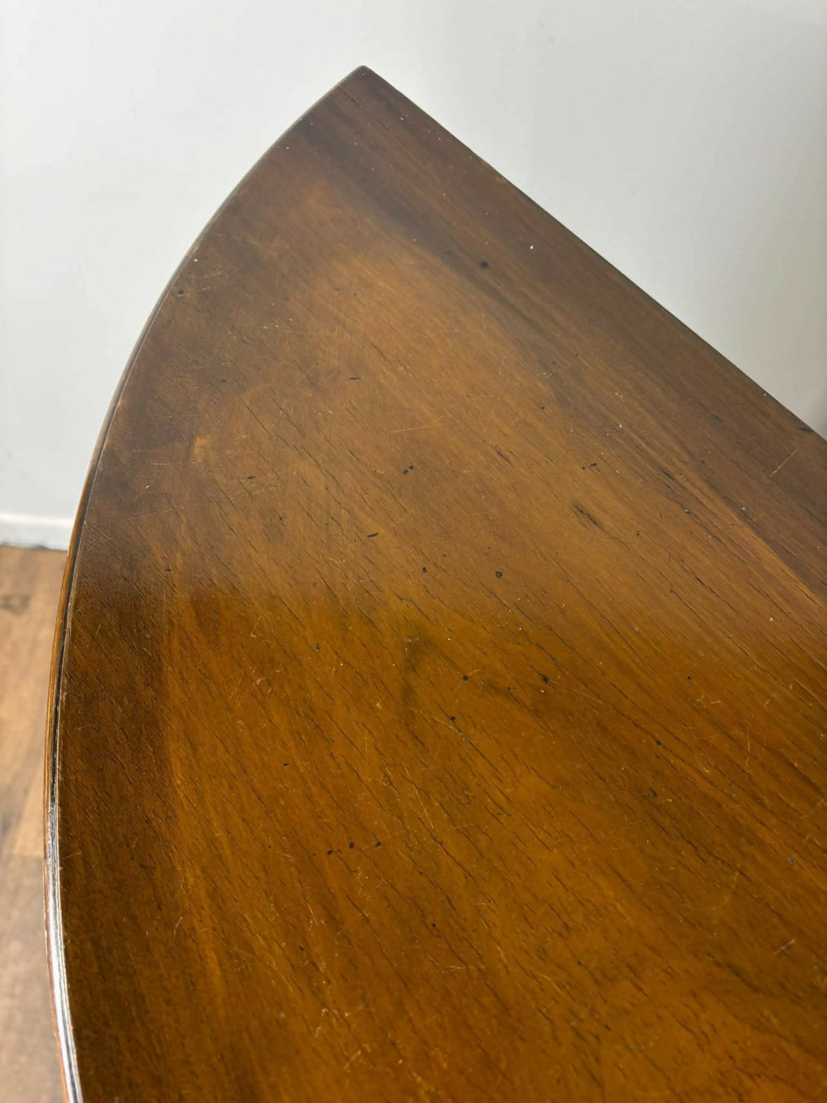 Vintage Walnut Bow Front Display Cabinet