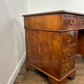 Reproduction Yew Wood Twin Pedestal Desk