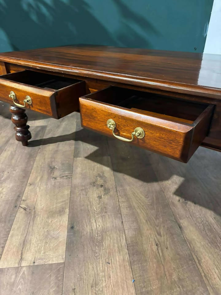 Reproduction Mahogany Two Drawer Coffee Tablec