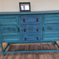 Vintage solid oak sideboard/cabinet/bar.
