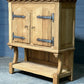 French Gothic Bleached Oak Cupboard