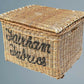 Large Antique Log Basket /Wicker Basket