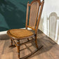 Edwardian Mahogany Rocking Chair with Berge Style Seat & Back Panelb