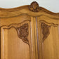 Wardrobe Vintage French Louis XVI Style Oak Four Door Carved Armoire LOT 6494