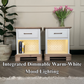 White Bedside Tables Pair | Solid Wood Nightstands with Drawer & Shelf | Hand Painted Vintage Side Tables | Bedroom Furniture Set
