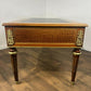 Continental Reproduction Walnut Veneered Tooled Inlaid Desk (style of Louis XVI)