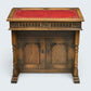 Old Charm Davenport Desk Red Hide Writing Slope Light Oak FREE UK Delivery*