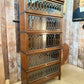 Antique Globe Wernicke Oak Five Stacking Modular Barristers Solicitors Office Glazed Bookcase Cabinet, c1930