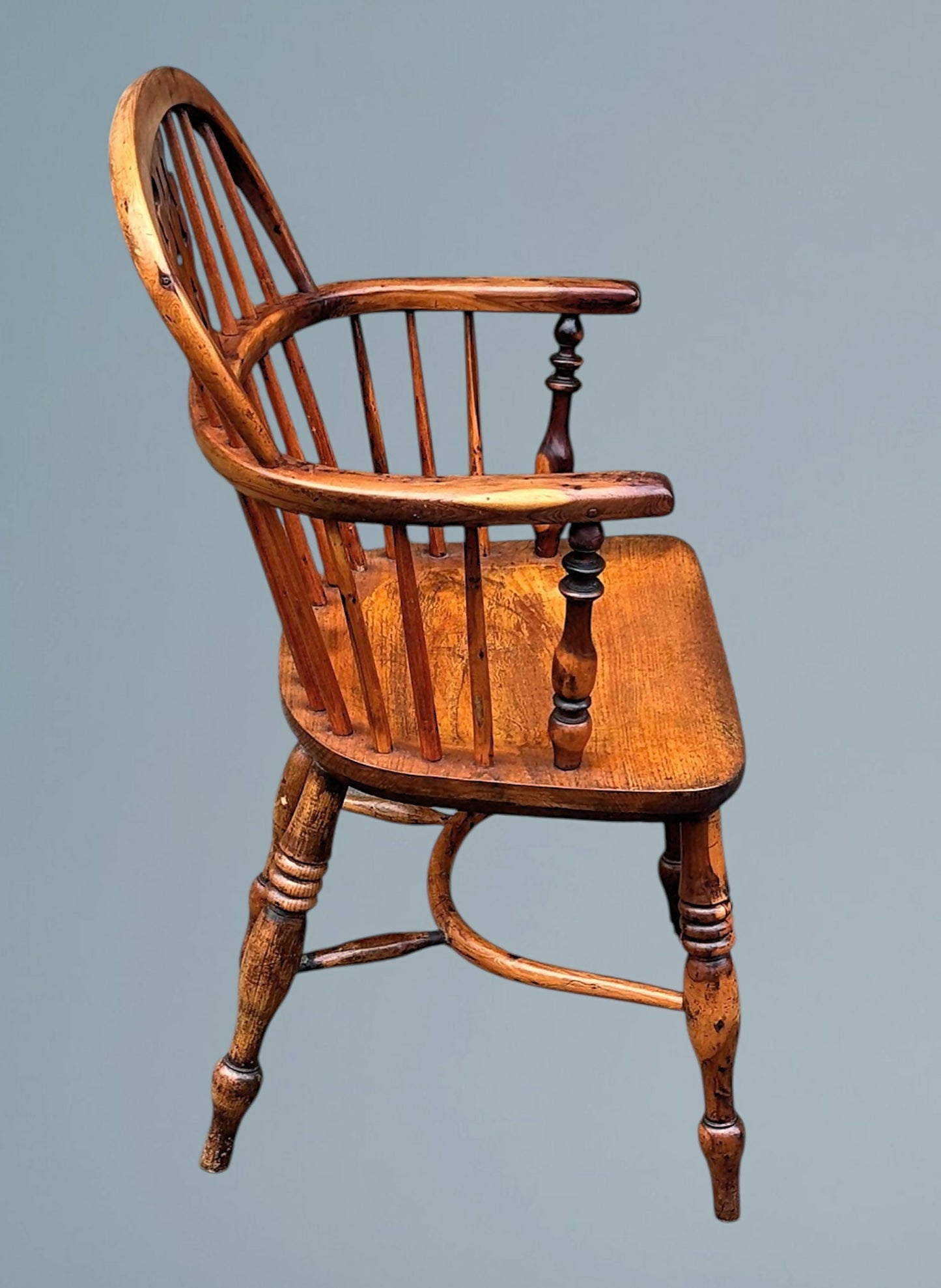 19th Century Yew Wood Windsor Armchair