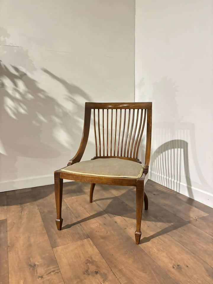 Edwardian Serpentine Front Nursing Chair