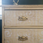 Antique Pine Chest of Drawers with stencils , three large drawers