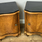 Pair of Bedside Tables Antique French Art Deco Marble Top Cabinets LOT 6351