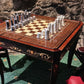 Italian Sorrento Marquetry Games Table – Chess, Roulette & Card Poker Casino Table