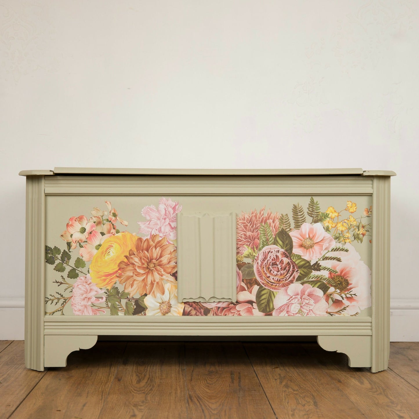 Vintage Oak Upcycled Blanket Box