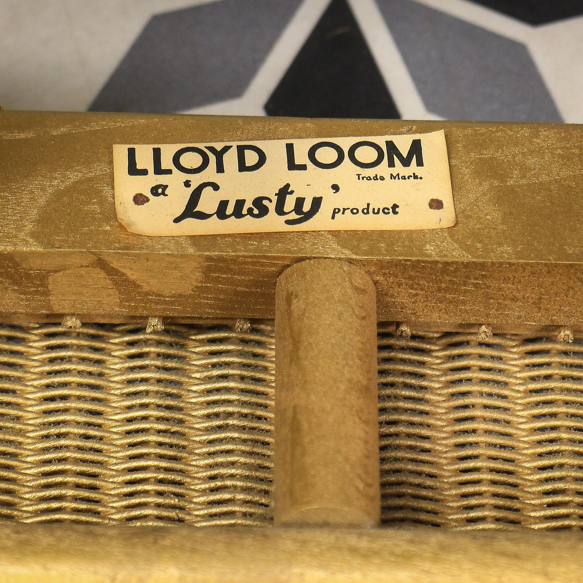 Lloyd Loom Lusty Woven Chair 1950s with Rare Sprung Seat