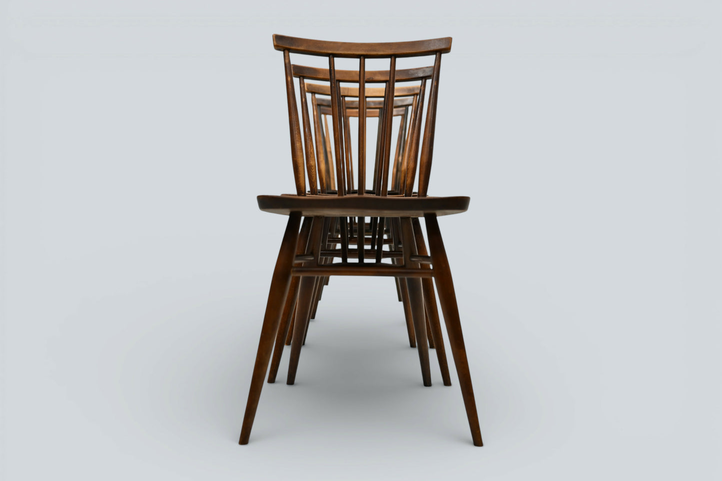 5 Ercol Stick Back Chairs Multi Purpose 1950s Waxed Finish FREE UK Delivery
