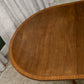 Regency Style Mahogany Extending Dining Table with Leaf - Twin Pedestal - D End