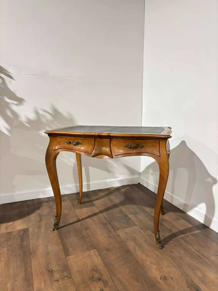 Reproduction Kingwood Marquetry Inlaid Bureau Plat