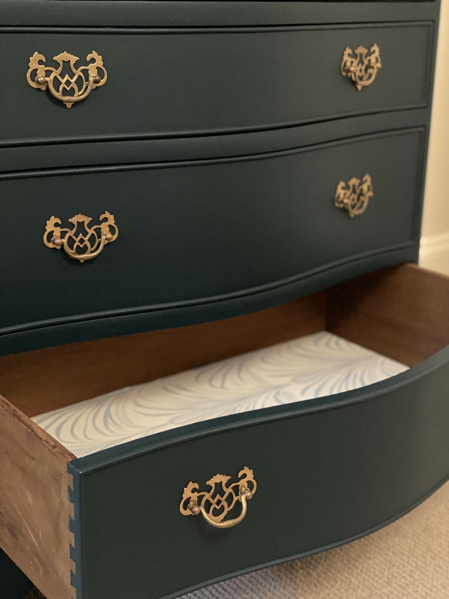 Antique Bow Fronted Chest of Drawers