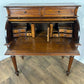Reproduction Oak Cylinder Topped Desk / Bureau