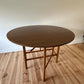 Vintage Mid Century Teak Drop Leaf Table Formica Circular Dining Table