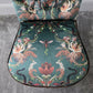 Antique Victorian Scroll Back Chair Fireside Seat - Newly Upholstered.
