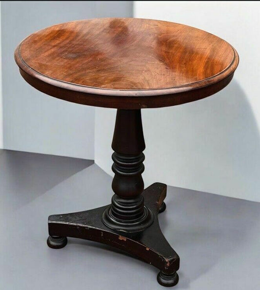Victorian Vintage Mahogany Tilt Top Lamp Table, Side Table
