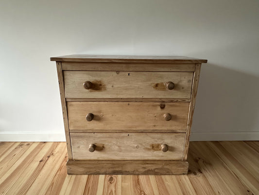 Antique Victorian Pine Chest of Drawers Rustic Solid Stripped Pine