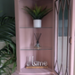 dusky blush corner cabinet R09041 10