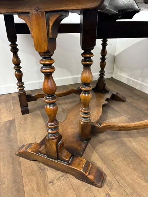 Vintage Oak Drop Leaf Dining Table