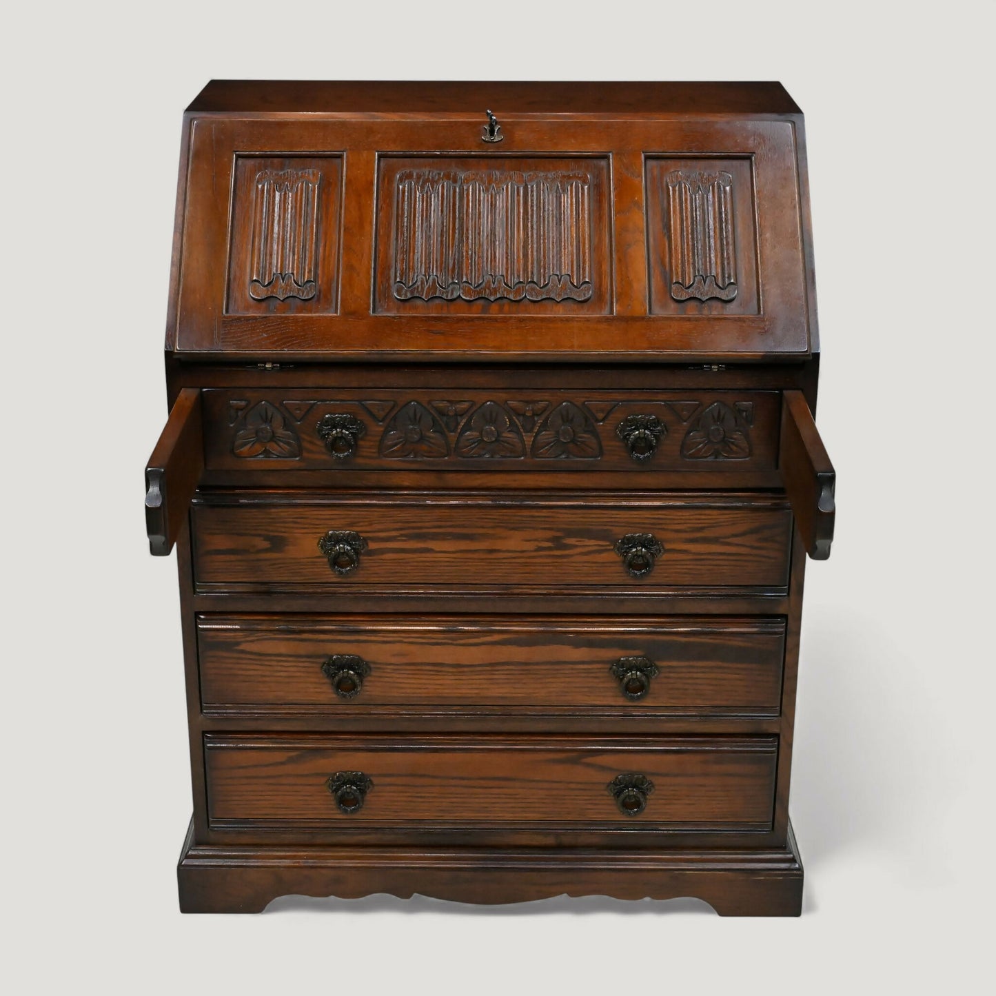 Old Charm Bureau With Fitted Interior 4 Drawers Working Lock FREE UK Delivery*. SBR10973/2509E