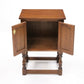 Old Charm Pedestal Cabinet Cupboard Linenfold Doors Tudor Brown FREE DELIVERY*. SBR9485/2308D
