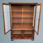 Wood Bros Old Charm Oak Display Cabinet Tudor Brown