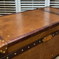 Luxury Handmade Tan Leather Coffee Table Trunk bespoke order for bridle