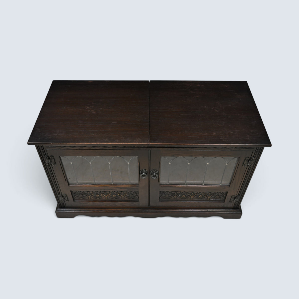 Old Charm Entertainment Centre TV Cabinet Lift Up Top Jacobean FREE UK Delivery*