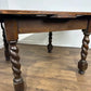 Vintage Oak Barley Twist Draw Leaf Dining Table