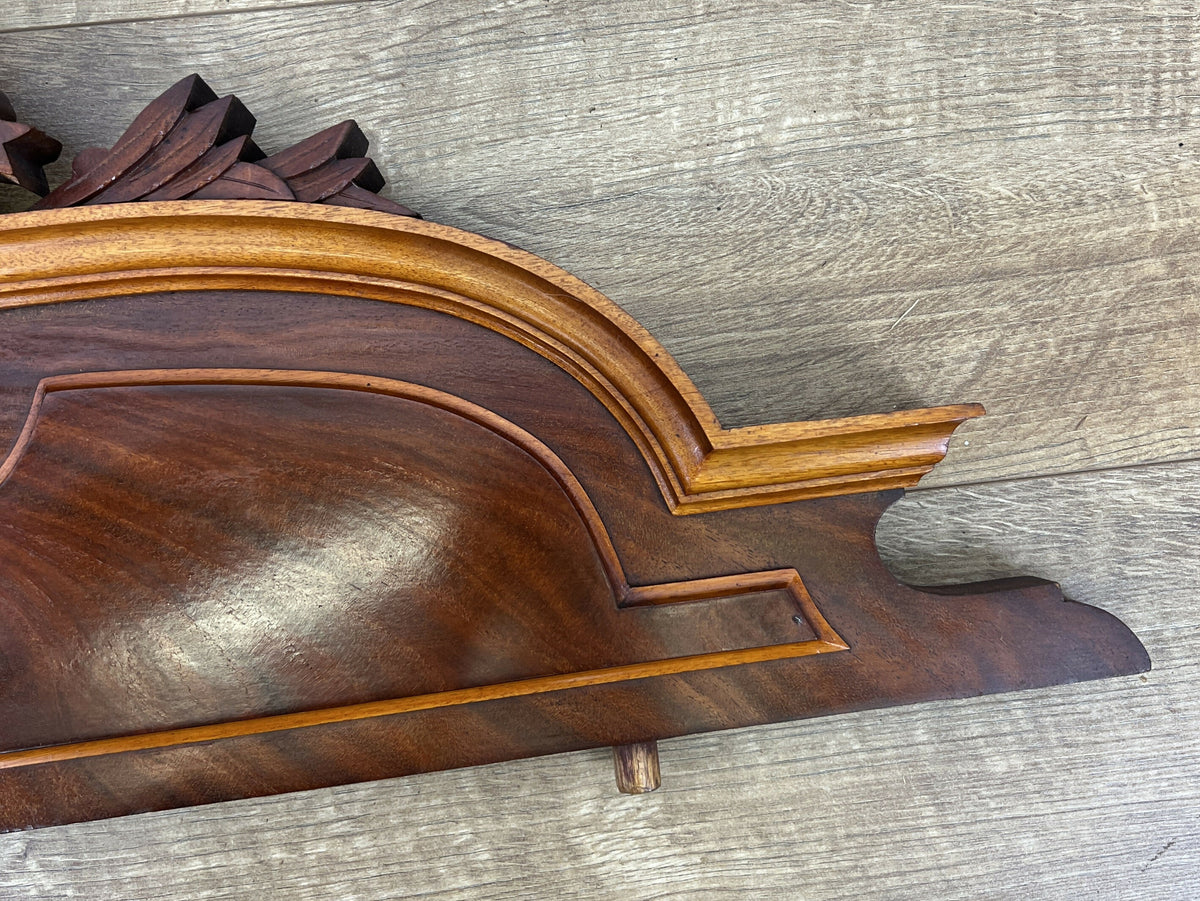 Pediment Antique French Style Walnut Carved Decorative Crest LOT 6528