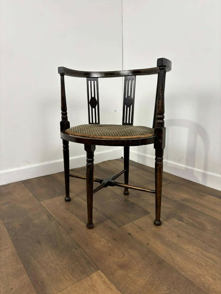 Edwardian Inlaid Tub Side Chair