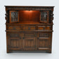 Old Charm Gothic Court Cupboard Buffett Sideboard Tudor Brown FREE UK Delivery.