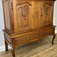 Cabinet Vintage French Louis XIV Style Oak Sideboard Carved Cupboard LOT 6266