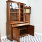 Victorian Mahogany Glazed Bookcase Kitchen Cupboard Display Cabinet