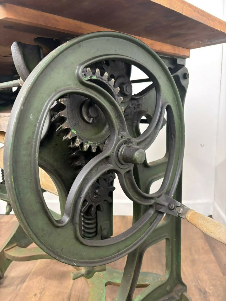 Vintage ‘Anglian’ Cast Iron Mangle With Pine Rollers