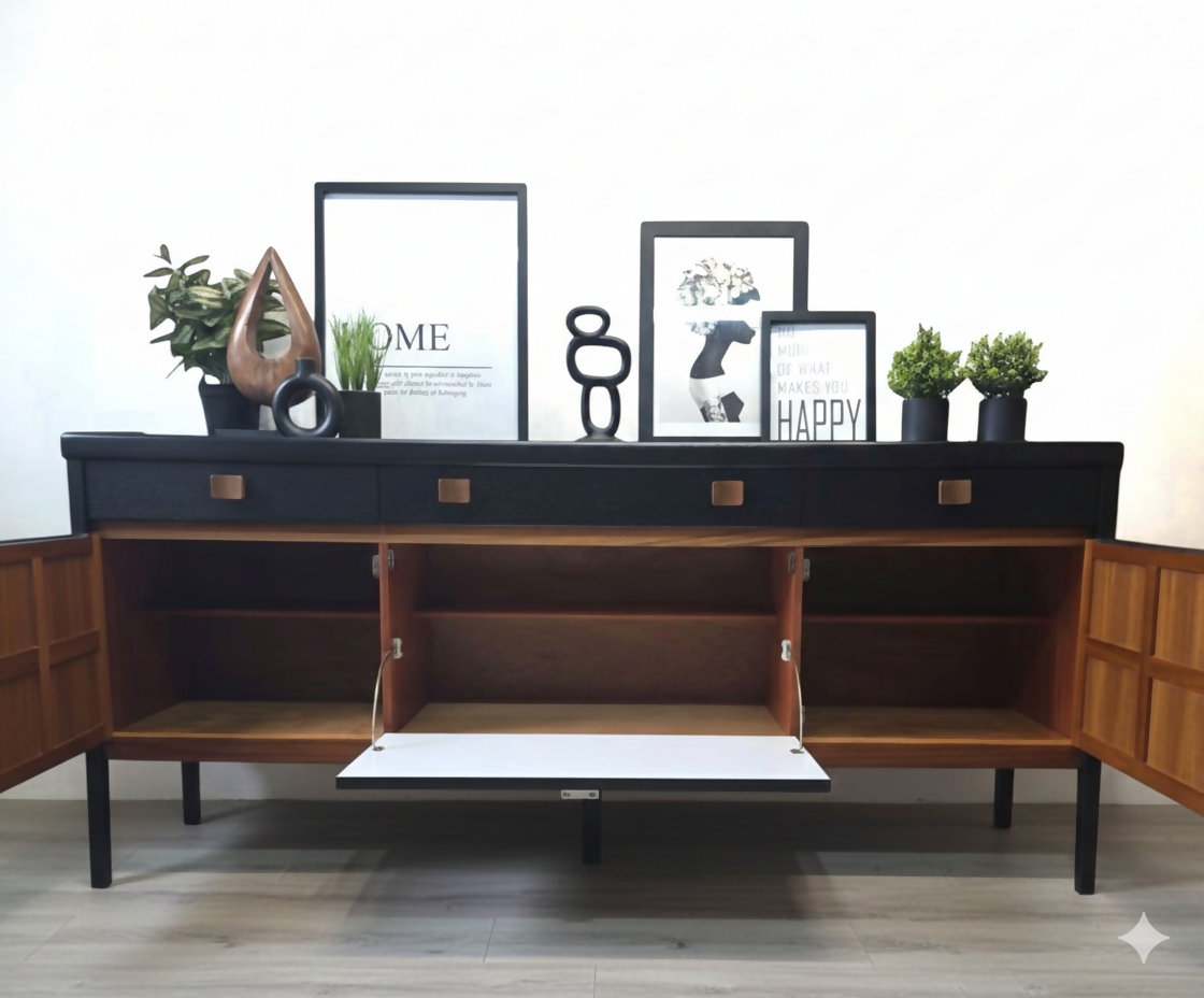 Black Nathan sideboard, cocktail cabinet-MADE TO ORDER