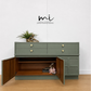 Vintage sage green Nathan sideboard, TV Stand, media centre, retro, console table, drinks cabinet, cocktail, drawer, cupboard Mid century